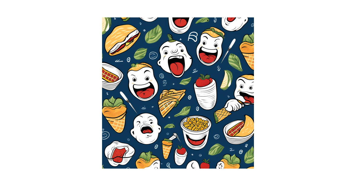 Eating Pattern, Vector, Digital | AI Vector Graphic
