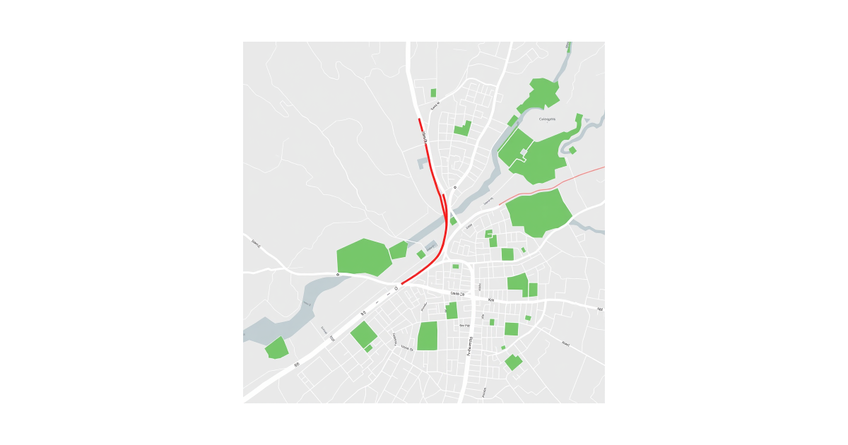 Vector, The City Map Is White, | AI Vector Graphic