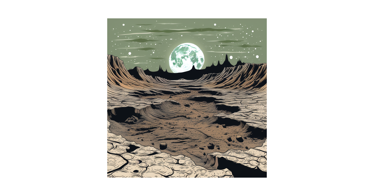 Moon Surface, Vector, Digital | AI Vector Graphic