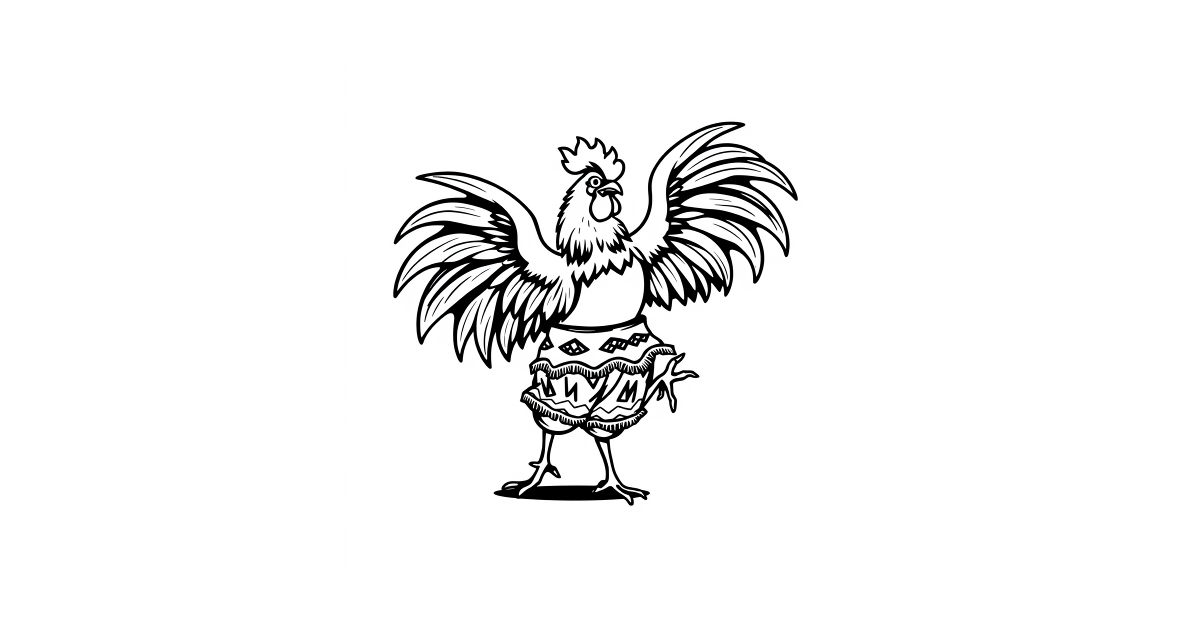 Rooster dances salsa wearing ai vector graphic