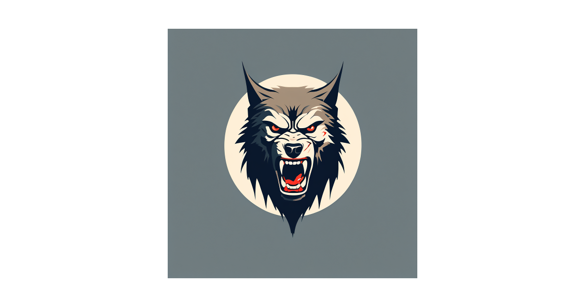 Minimal Strong Lycan Face, Vector, | AI Vector Graphic