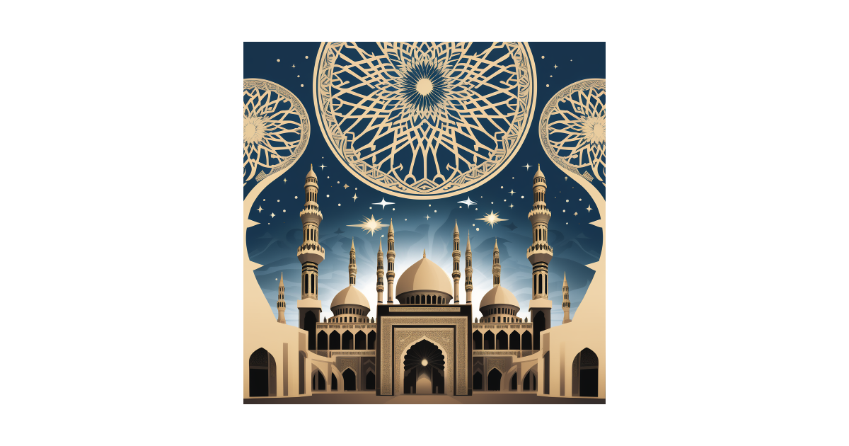 islamic-background,-vector,-digital-illustration-olL163 | AI Vector ...