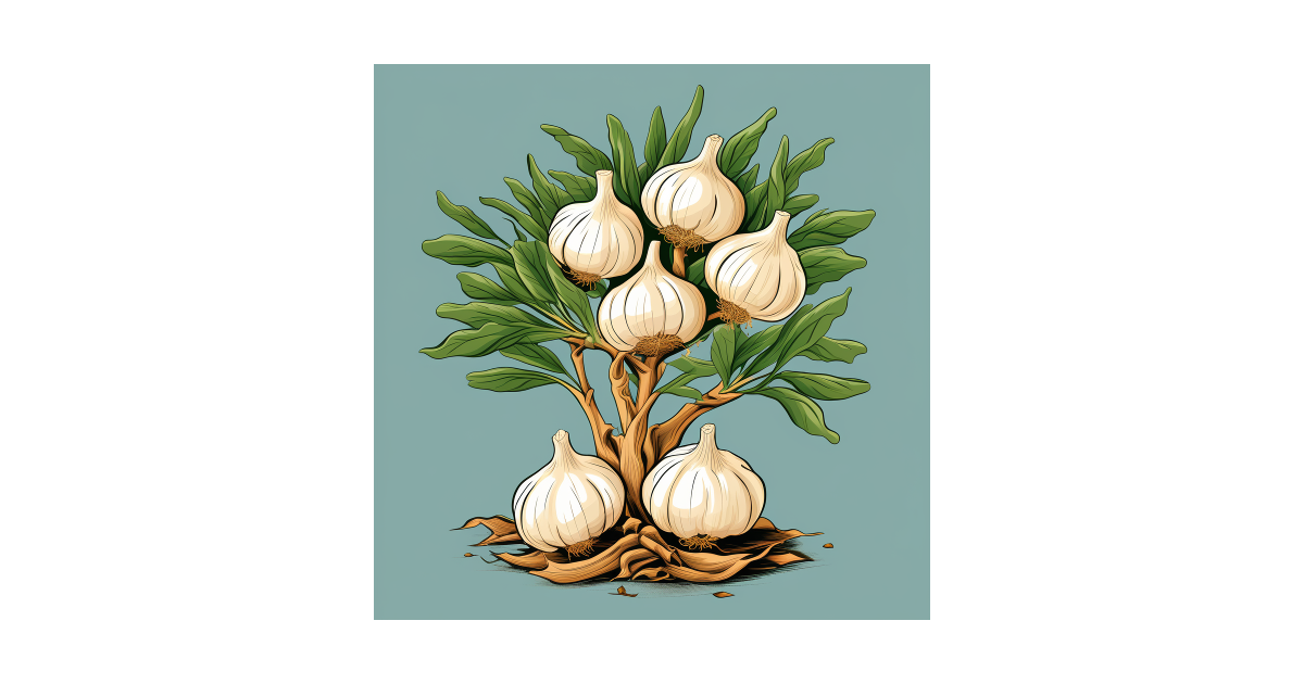 Garlic Tree Vector.. It Looks Good | AI Vector Graphic